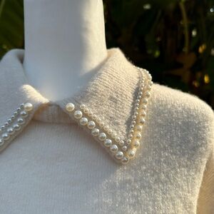 H&M Pearl Sweater Beige New